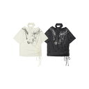 HOOK スカーフ付きチェーンプリントTシャツ トップス