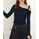 aimoha 【Jasmine】ワンショルダーリボン長袖Tシャツ Jasmine Grandiflorum トップス