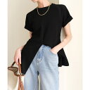 【5/15限定 15%OFFクーポン】ANGELCLOSET フロントスリットtシャツレディース韓国風 トップス
