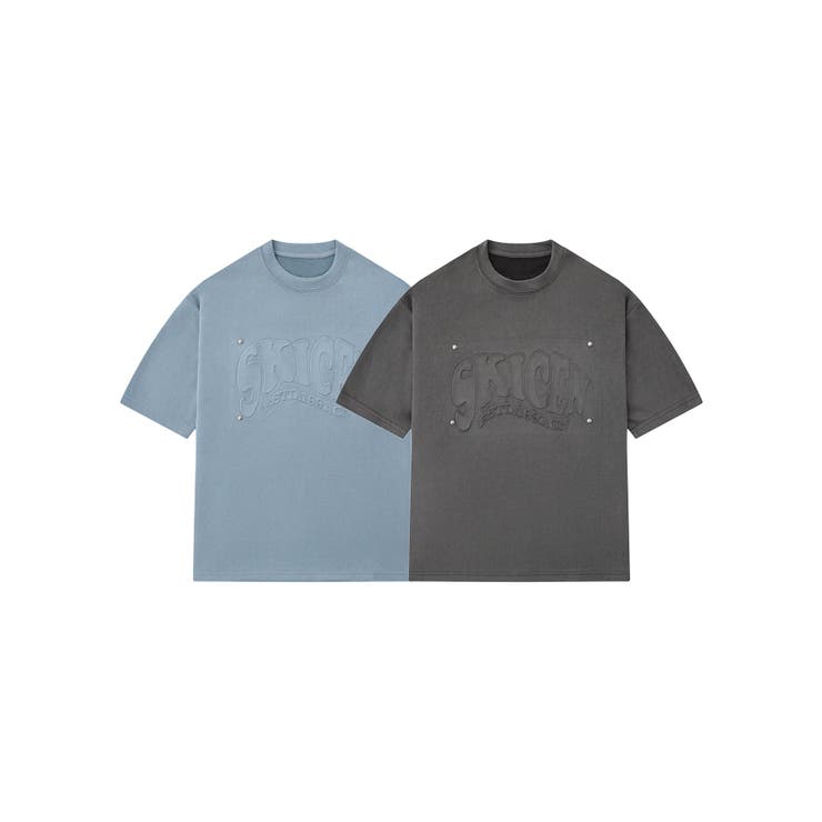 aimoha men エンボスロゴTシャツ トップス
