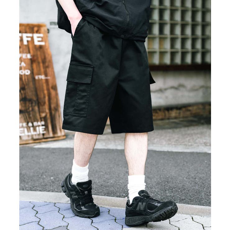 Rocky Monroe カーゴパンツ ワイド ショート メンズ レディース ハーフ イージー ...