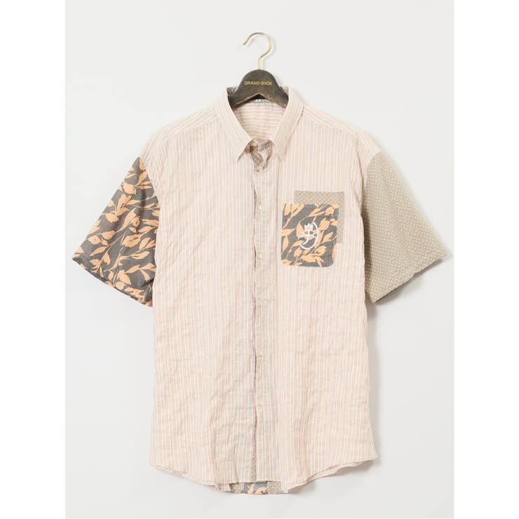 【10％OFFクーポン！1/29(木)1:59まで】TAKA-Q MEN 【大きいサイズ】カステルバジャック/CASTELBAJAC ストレッチ 異素材切替 半袖シャツ トップス