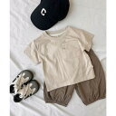 【8/11まで5%OFFクーポン】aimoha kids 2点セット【aimoha-KIDS-】シンプルポケットTシャツ&バルーンパンツセット パンツ・ズボン