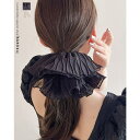 RAKUku ヘアシュシュ ブラック ホワイト 夏 ヘアゴム ヘアアクセサリー シンプル 多色レトロ レディース シュシュ 重い 巻き毛用 韓国 ヘアアクセサリ...