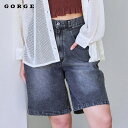 GORGE デニム刺繍ハーフパンツ パンツ・ズボン