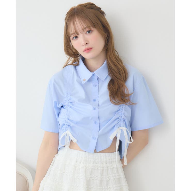 RETRO GIRL レースリボンドロストSH トップス