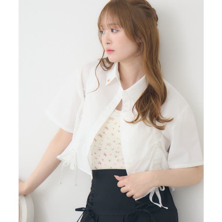 【10％OFFクーポン！8/27(木)1:59まで】RETRO GIRL レースリボンドロストSH トップス