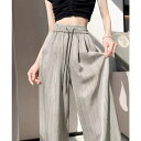 【8/11まで5%OFFクーポン】SUNSHINE CLOSET 水墨風ワイドパンツ 薄手ドレープパンツ夏 パンツ・ズボン