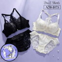 【8/11まで5%OFFクーポン】palissee 【脇高】フロントホック背中見せ3/4モールドカップブラ&バックレースショーツ A B C D インナー・下...