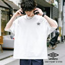 Rocky Monroe UMBRO 半袖Tシャツ ワンポイントロゴ刺繍 アンブロ メンズ レディース カットソー オーバーサイズ ビッグシルエット ルーズ リ...
