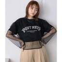 【マラソン期間中 5%OFFクーポン】RETRO GIRL チュールTEESET トップス