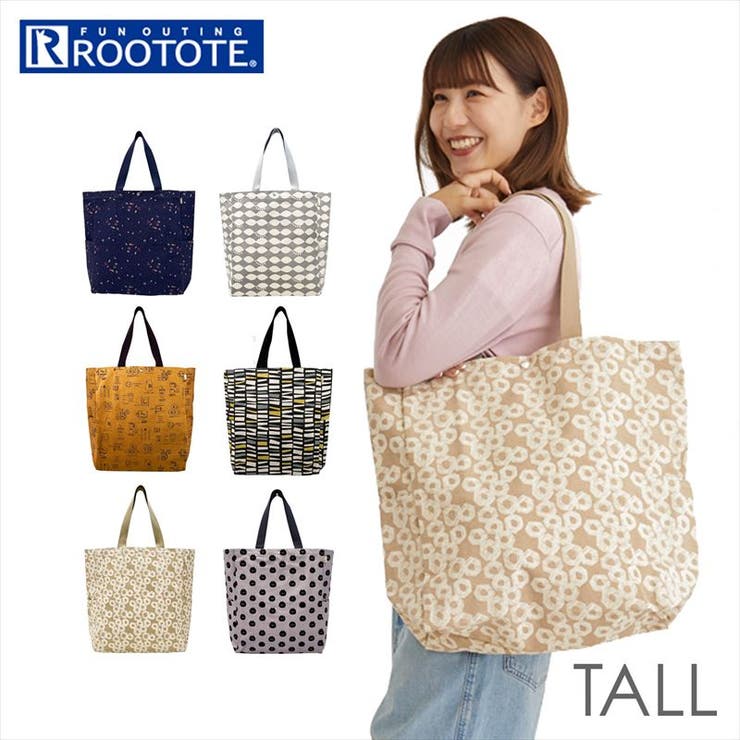 【10％OFFクーポン！11/27(木)1:59まで】BACKYARD FAMILY ルートート トートバッグ ROOTOTE 1200 通販 EU.トール.マルシェーB トートバック エコバッグ 肩掛け レッスンバッグ ショッピングバッグ エコバック