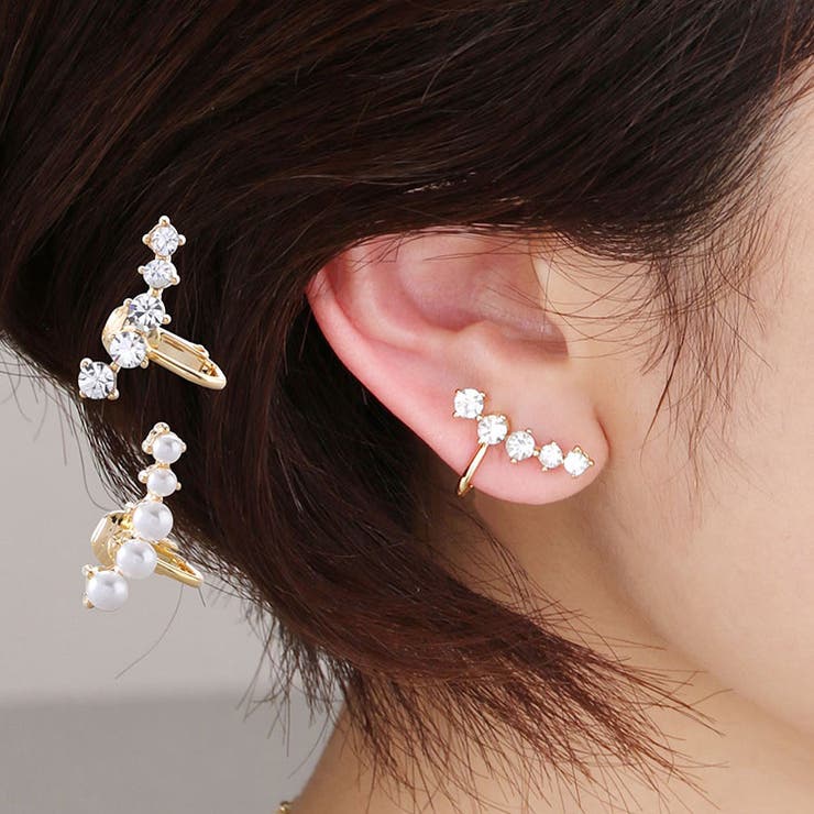 sankyo shokai パール ストーン ゴールド ベース 片耳用 イヤリング ニッケルフリー 低アレルギー 素材 金属アレルギー 【返品交換不可】 浴衣 ...