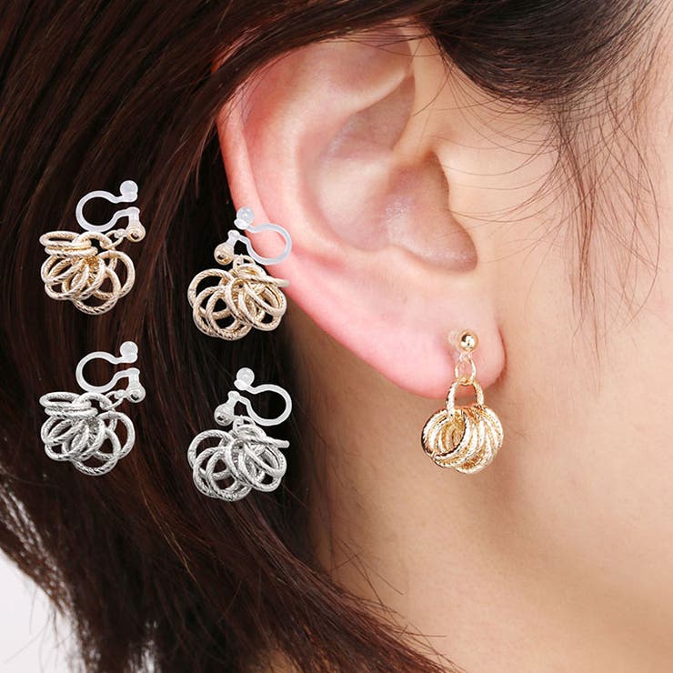 sankyo shokai ゴールド デザイン リング イヤリング ニッケルフリー 低アレルギー 素材 金属アレルギー 【返品交換不可】 浴衣 に 合う 母の日...