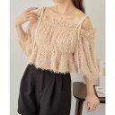 PAL GROUP OUTLET 【Chico】フリンジリボン短丈BL トップス