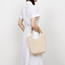 【7/11 1:59まで 5%OFFクーポン】UNBILLION カシュカシュ cachecache / 雑材風バンブーハンドル手提げトート バッグ・鞄