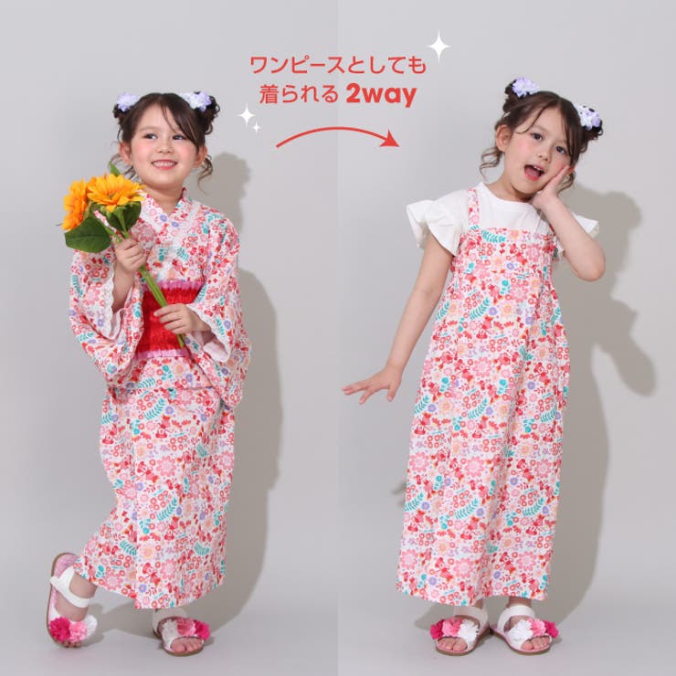 【10％OFFクーポン！6/11(木)1:59まで】BABYDOLL ディズニー ミニー 2WAY浴衣ワン...