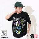 BABYDOLL 親子お揃い ディズニー 発泡ネオンキャラクターTシャツ 0580A トップス