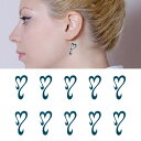 ピアス専門店HOMESLICEPRODUCTIONS タトゥーシール 2枚セット アバンギャルドハートミニ【タトゥーシール/TATTOO/ボディシール/刺青シール/ステッカー】【Halloween/ハロウィン/イベント/tattooシール/ボディペイント