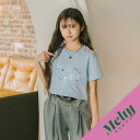 URBAN CHERRY 【MELTY BUNNY/メルティバニー】ポッププリントカットデザインネックTシャツ トップス