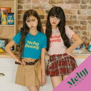 URBAN CHERRY 【MELTY BUNNY/メルティバニー】配色メロウロゴプリントTシャツ トップス