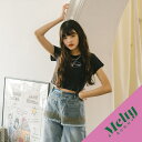 URBAN CHERRY 【MELTY BUNNY/メルティバニー】ラインストーンロゴTシャツ トップス