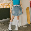 【5%OFFクーポン 9/11 1:59まで】URBAN CHERRY バタフライデザインキュロットデニムスカート スカート