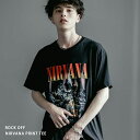 【7/26限定 10%OFFクーポン】Rocky Monroe プリントT 半袖 バンドT メンズ レディース Tシャツ ロックT カットソー NIRVANA ニルヴァーナ カジュアル ストリート 古着 レトロ ROCK OFF ロックオフ 14660