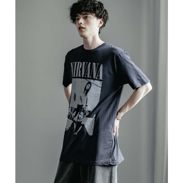 Rocky Monroe プリントT 半袖 NIRVANA メンズ レディース Tシャツ バンドT ロックT カットソー ニルヴァーナ カジュアル ストリート 古着 レトロ ROCK OFF ロ