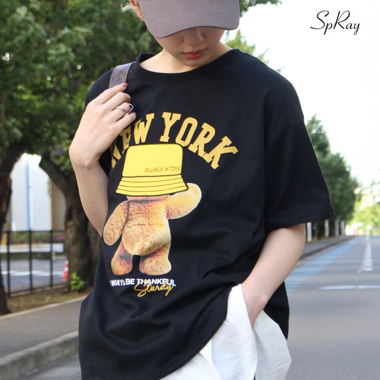 SpRay バケハBEAR Tシャツ トップス