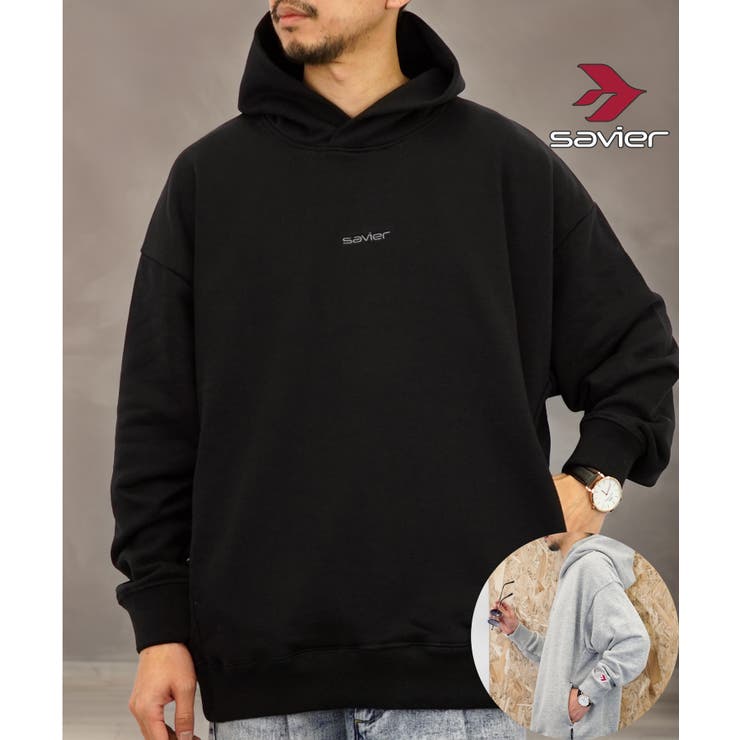 【10%OFFクーポン!11/27(木)1:59まで】GROOVY STORE 【savier/ サビア 】スウェット パーカー オーバーサイズ トップス