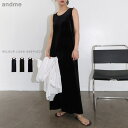 andme ベロア ロング キャミ ワンピース レディース ロングワンピース キャミワンピース キャミワンピ ベロアワンピ 体型カバー Aライン ノースリーブ タンクトップ 楽ちん ポケット きれいめ トレンド セレモニー 春夏 秋冬 春 夏 秋 冬 ワ