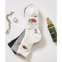 SETUP7【WOMEN】 【FRUIT OF THE LOOM】底パイル刺繍 リブクルーソックス 3足セット 16309000 インナー・下着