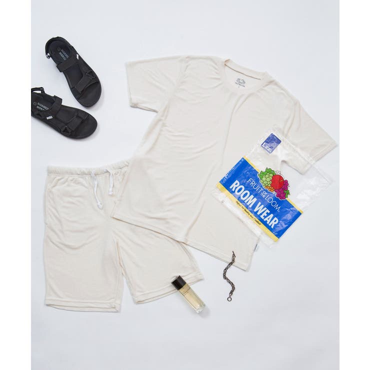 【10%OFFクーポン!11/27(木)1:59まで】SETUP7【MEN】 【FRUIT OF THE LOOM】パイルルームウェア上下クルー 8098660...