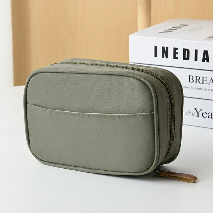 【10％OFFクーポン！5/7(木)9:59まで】SLENDER 軽量ナイロン撥水化粧ポーチ スクエア型 メイクポーチ トラベルポーチ 小物入れ マルチポーチ 春夏秋冬 レディース SLENDER スレンダ bas097 バッグ・鞄SLENDER 軽量 3