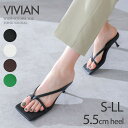 VIVIAN COLLECTION ワイドスクエアトゥトングサンダル シューズ・靴