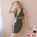 Tika シアービジューヌーディーカットアウトアシンメトリーミニドレス セクシードレス タイトドレス 袖なし フラワー刺繍 ウエストカット バストカット シースルースリット キャバドレス キャバ ドレス S-Lサイズ ブラック ライトブルー PyunA.