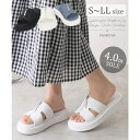 DEMETER 【25年春夏新作】軽量厚底 フロントジップ スライドサンダル シューズ・靴
