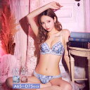 【8/11まで5%OFFクーポン】Dazzy ドルチェローズエンブロイダリー脇高ブラジャー&フルバックショーツ インナー・下着