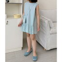 【5%OFFクーポン 9/11 1:59まで】aimoha kids 【aimoha-KIDS-】裾フリルワンピース ワンピース・ドレス