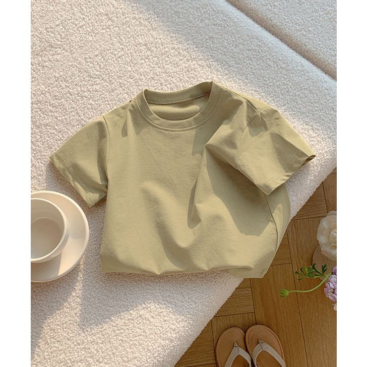 【10％OFFクーポン！本日実施中】aimoha kids 【aimoha-KIDS-】キッズ 無地Tシャツ トップス