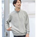 REMEN’S 鹿の子ハーフジップトレーナー トップス