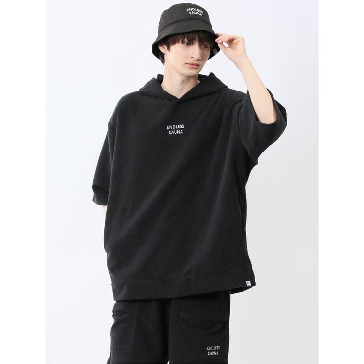 TAKA-Q MEN Sauna Camp×T/Q パイルポンチョ(セットアップ可能) トップス