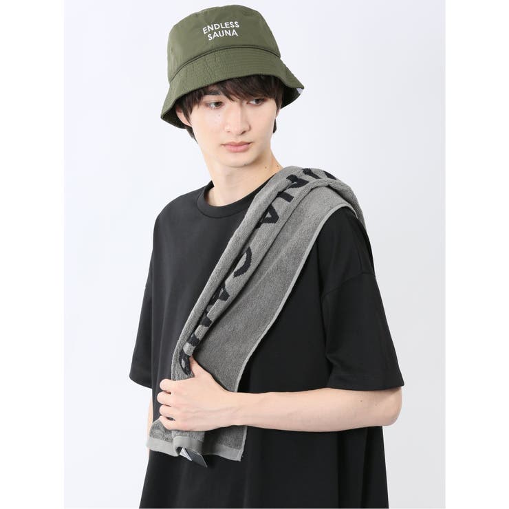 【10%OFFクーポン!11/27(木)1:59まで】TAKA-Q MEN Sauna Camp×T/Q ジャガード フェイスタオル バス・トイレ・掃除洗濯