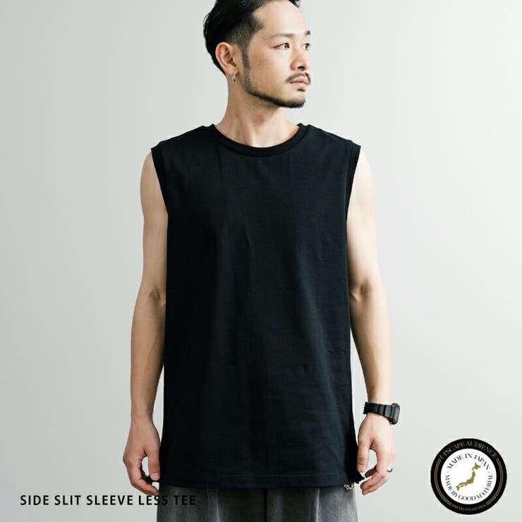 Rocky Monroe タンクトップ ノースリーブ Tシャツ メンズ レディース カットソー MVS天竺 VORTEX 8オンス ルーズ リラックス サイドス...