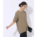 SHOO・LA・RUE 【洗える/5分袖】すっきりきれいに魅せる ふくれジャカード コクーントップス トップス