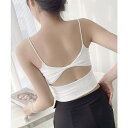 SUNSHINE CLOSET カップ付きキャミソール背中あきブラトップ トップス