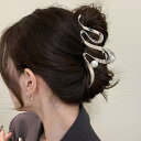 【マラソン期間中 5%OFFクーポン】ANGELCLOSET ウェーブヘアクリップ 韓国バンスクリップ ヘアアクセサリー