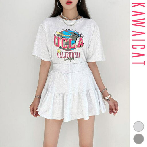 KawaiCat セットアップ レディース Tシャツ タイト プリント スリット スカート ティアード ハイウエスト ミニ 上下セット カジュアル おしゃれ 春 夏 韓国 to28761 ワンピース・ドレス KawaiCat セットアップ レディース Tシャツ タイト プリント スリット スカート ティアード ハイウエスト ミニ 上下セット カジュアル おしゃれ 春 夏 韓国 to28761 ワンピース・ドレス