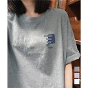 Miniministore Tシャツ英文字 ロゴプリント半袖Tシャツ トップス